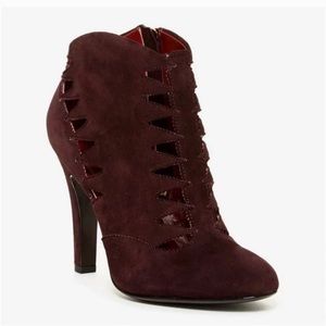 ‼️SALE‼️✨HPx2✨AERIN/ANTHROPOLOGIE Stenet Zip-Up Suede Booties Eggplant Wmn Sz 7